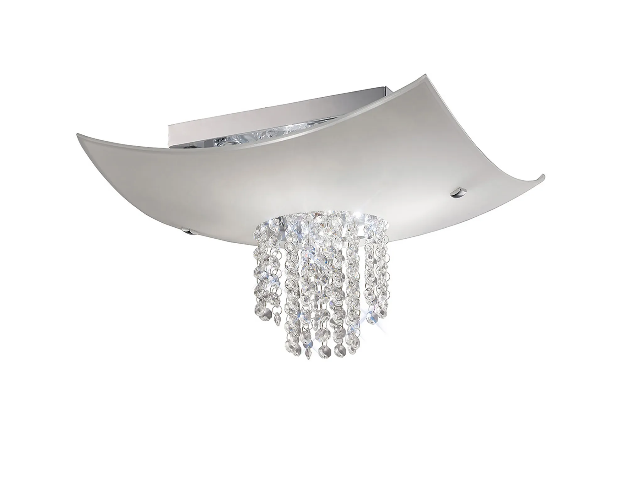 Nyla Crystal Ceiling Lights Diyas Ringed & Square Crystal Fittings